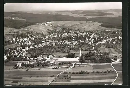AK Pfalzgrafenweiler / Schwarzwald, Ansicht vom Höhenluftkurort aus der Vogelschau