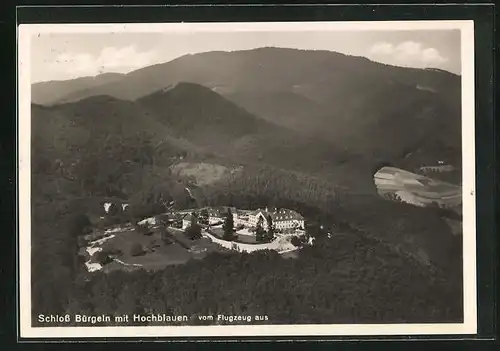 AK Hochblauen, Schloss Bürgeln vom Flugzeug aus