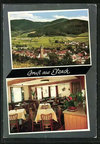 AK Elzach, Café Allgaier, Innenansicht, Teilansicht