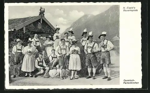 AK Garmisch-Partenkirchen, N. Eisele`s Bauernspiele