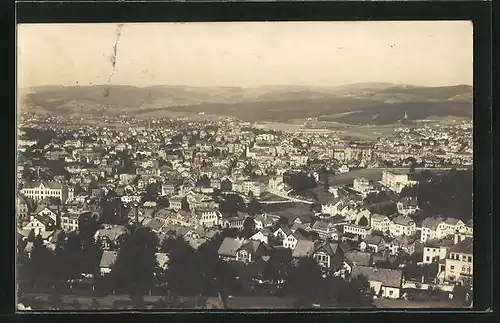 AK Gablonz / Jablonec Nad Nisou, Gesamtansicht aus der Vogelschau