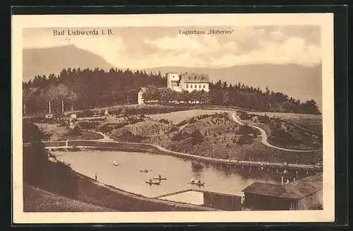 AK Bad Liebwerda / Lazne Libverda, Hotel Logierhaus Hubertus