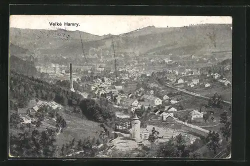 AK Velké Hamry, Perspektive aus der Vogelschau