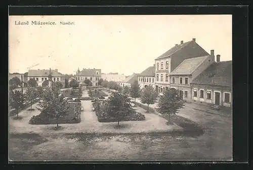 AK Lazne Mlazovice, Anlagen auf dem Stadtplatz