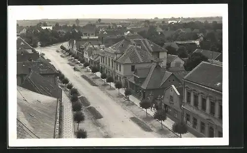 AK Smidary, Nàmesti, Marktplatz aus der Vogelschau