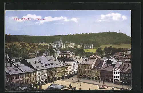 AK Trautenau / Trutnov, Gesamtansicht aus der Vogelschau