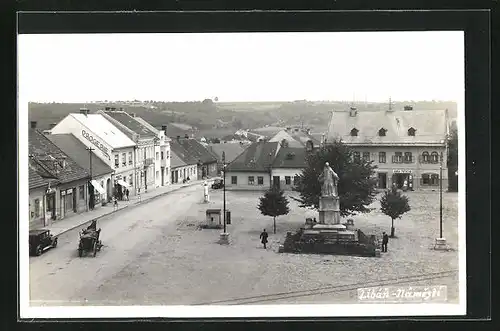 AK Liban, Namesti, Marktplatz aus der Vogelschau