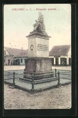AK Chlumec nad Cidlinou, Klicperuv pomnik