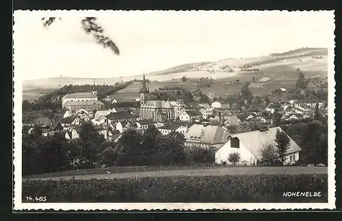 AK Hohenelbe / Vrchlabi, Panoramablick von der Bergwiese gesehen