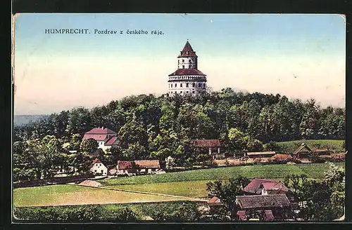 AK Ceského Ráje, Panorama mit Schloss Humprecht