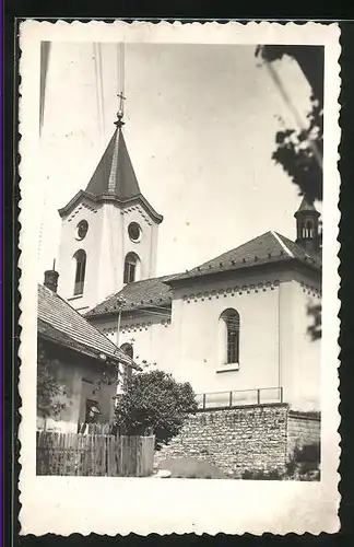 AK Prepychy, Blick zur Kirche