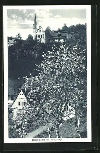 AK Johannisbad / Janske Lazne, Ortspartie