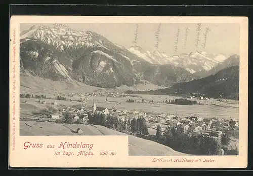 AK Hindelang i. bayr. Allgäu, Panorama der Ortschaft