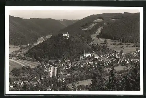 AK Leutenberg i. Thür., Blick von der Wandslebhütte auf den Ort