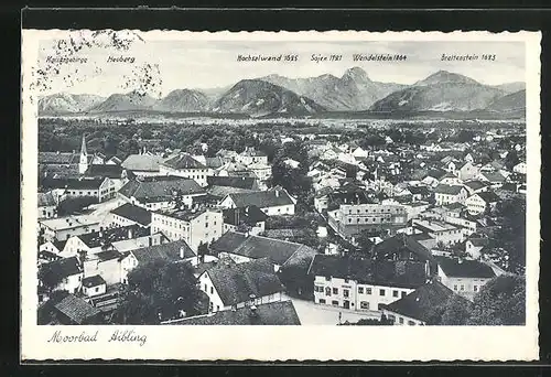 AK Aibling, Totalansicht mit Kaisergebirge und Breitenstein