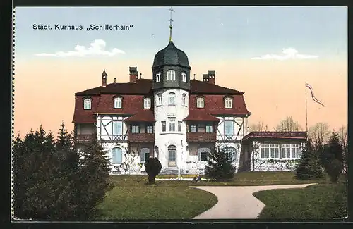 AK Kirchheimbolanden, Gebäudeansicht vom Gasthaus und Kurhaus Schillerhain