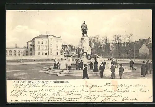 AK Augsburg, Prinzregentenbrunnen