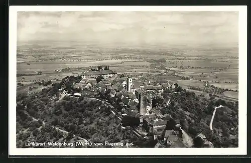 AK Waldenburg / Württ., Teilansicht vom Flugzeug aus