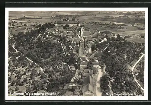 AK Waldenburg / Württ., Teilansicht vom Flugzeug aus