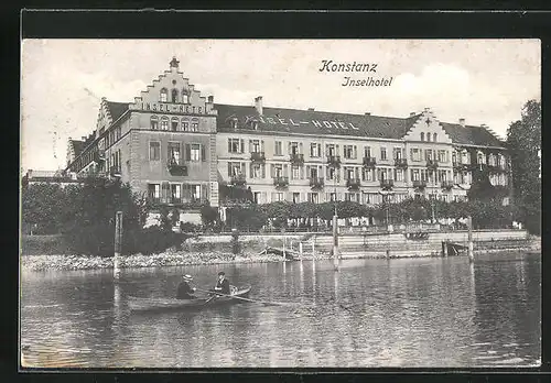 AK Konstanz, Blick zum Inselhotel