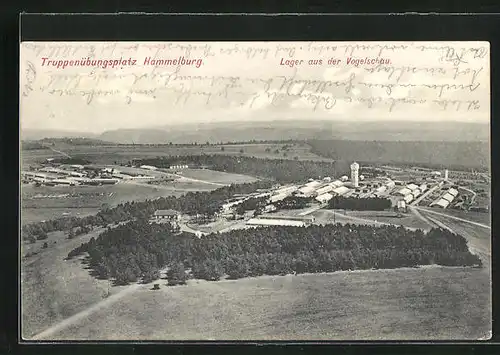 AK Hammelburg, Blick auf das Truppenlager aus der Vogelschau