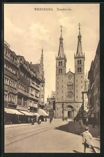 AK Würzburg, Ansicht der Domkirche