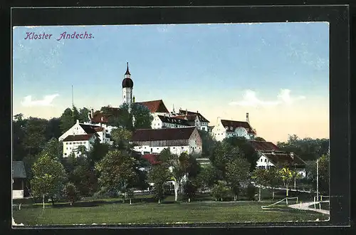 AK Andechs, Ansicht vom Kloster