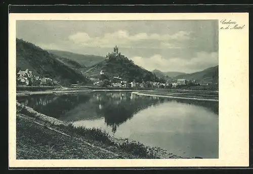 AK Cochem a. d. Mosel, Ortsansicht vom anderen Ufer aus gesehen