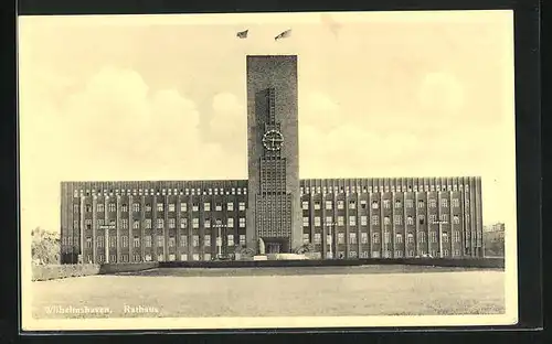 AK Wilhelmshaven, Blick zum Rathaus