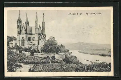 AK Remagen a. Rh., Blick auf die Apollinariskirche