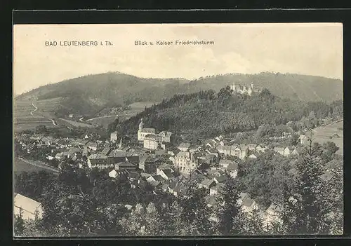 AK Bad Leutenberg i. Th., Panoramablick vom Kaiser Friedrichsturm