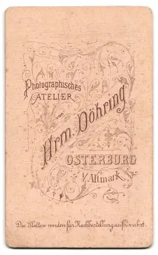 Fotografie Hrm. Döhring, Osterburg, Portrait betagter Herr mit grauem Haar