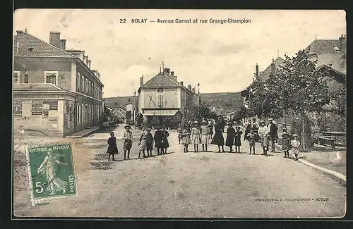AK Nolay, Avenue Carnot et rue Grange-Champion