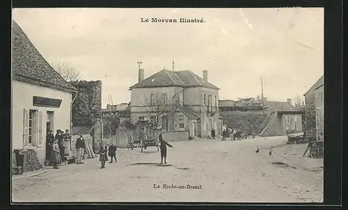 AK La Roche-en-Brenil, Strassenpartie