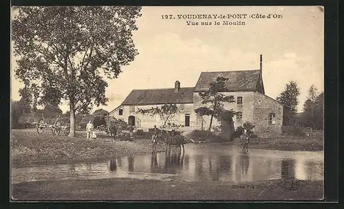 AK Voudenay-le-Pont, Vue sur le Moulin