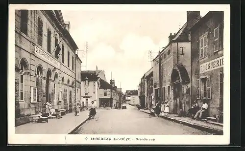 AK Mirebeau-sur-Bèze, Grande rue, Strassenpartie