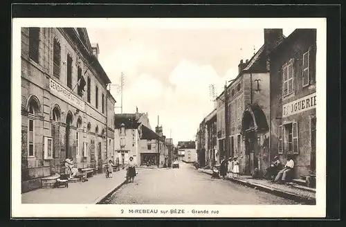 AK Mirebeau-sur-Bèze, Grande rue, Strassenpartie