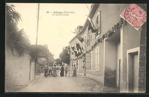 AK Selongey, La Gendarmerie, Strassenpartie