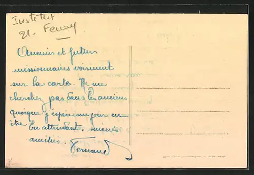 AK Domois, Institut St-Francois Xavier - Groupe scolaire 1934 /35