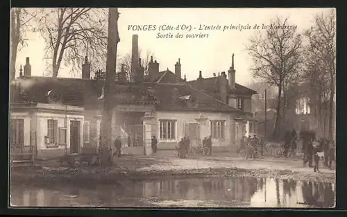 AK Vonges, L`entrèe principale de la Poudrerie, Sortie des ouvriers