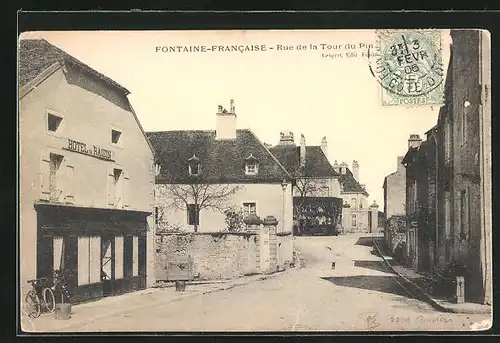 AK Fontaine-Francaise, Rue de la Tour du Pin, Hotel du Raisin