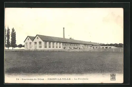 AK Pagny-la-Ville, La Féculerie, Blick auf die Stärkefabrik