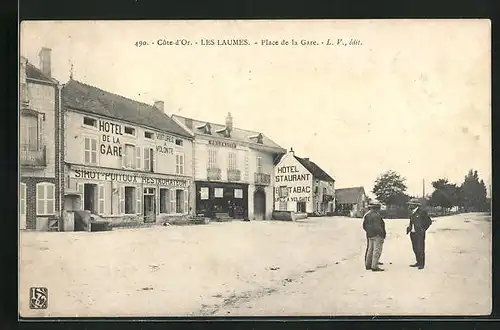 AK Les Laumes, Place de la Gare