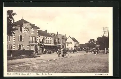 AK Les Laumes, Place de la Gare