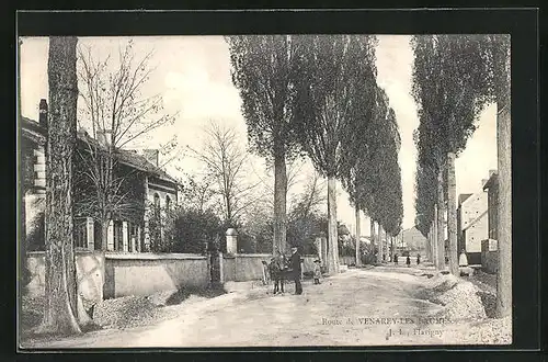 AK Venarey-les-Laues, Teilansicht mit Strassenpartie