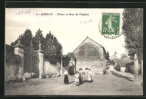 AK Diénay, Place et Rue de l`Eglise