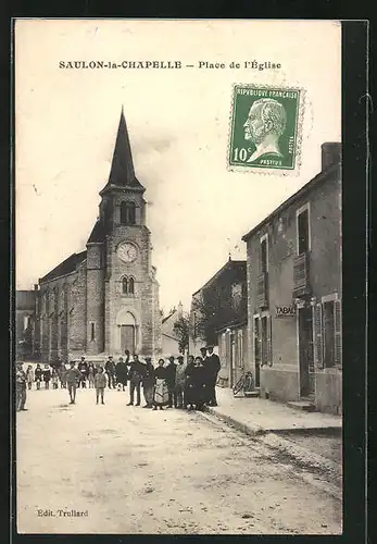 AK Saulon-la-Chapelle, Place de l`Eglise
