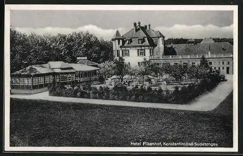 AK Konstantinsbad / Sudetengau, Hotel Flisenhof