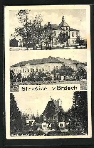 AK Strasice v Brdech, Radnice a Skola