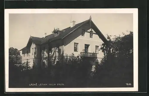 AK Lázne Letiny, Hotel Villa Ervín